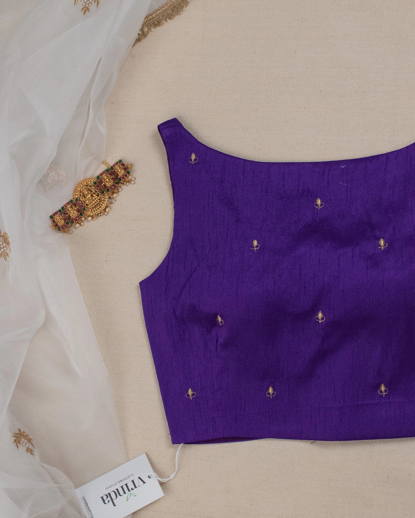 Nayantara Purple Blouse