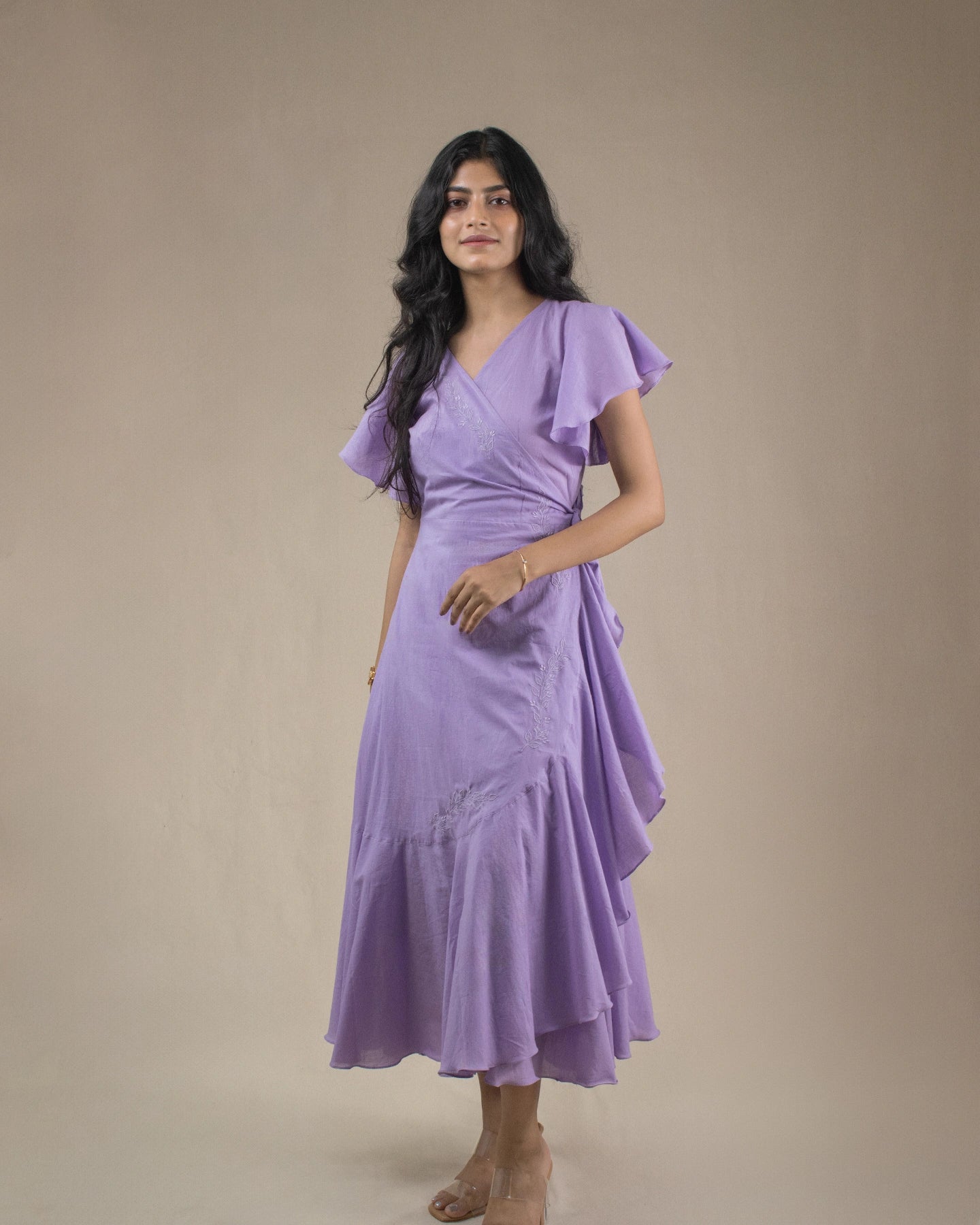 Nesaea Ruffle Dress Vrinda Clothing Nesaea Ruffle Dress Vrinda Clothing