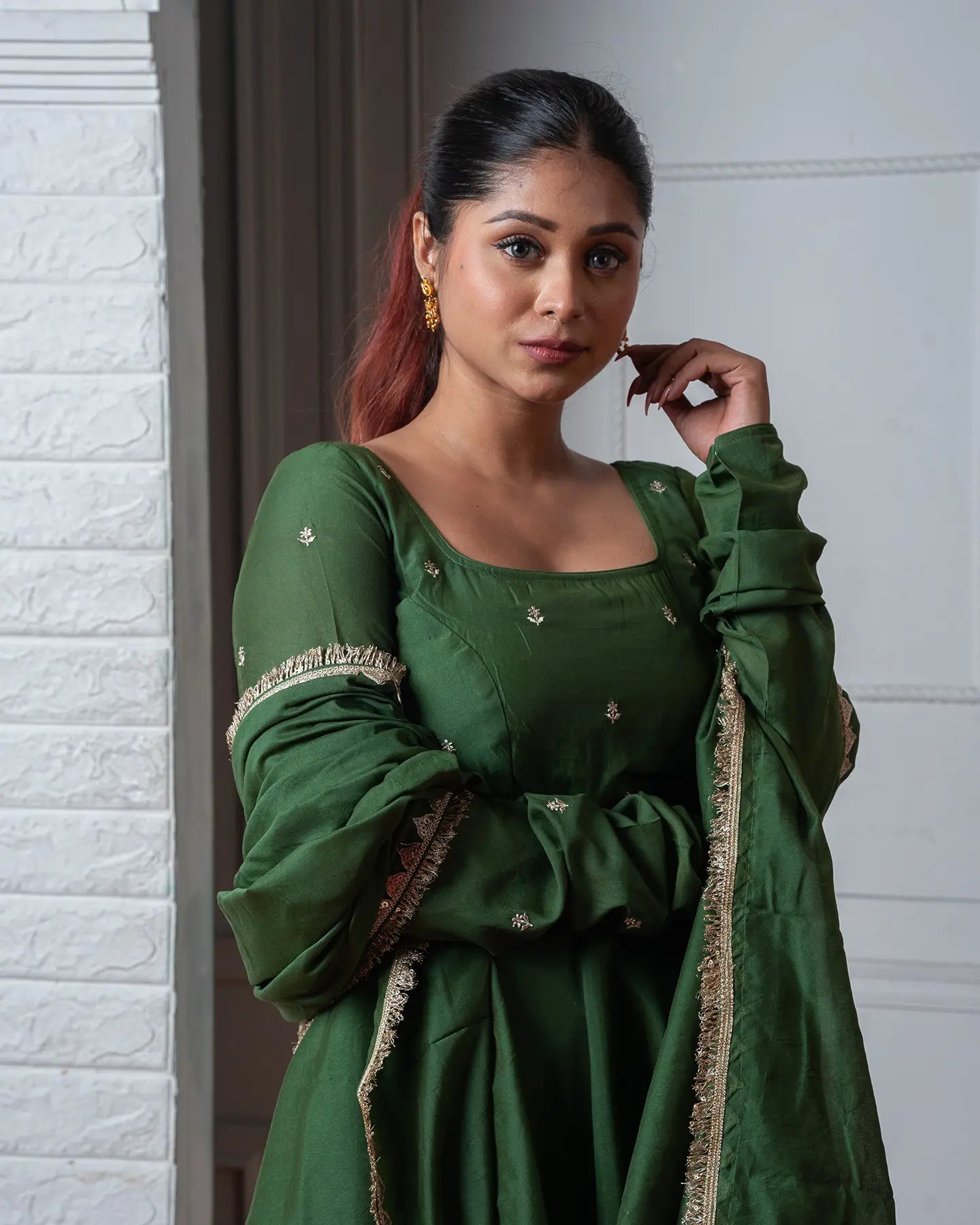 Siyaa Olive Kurta