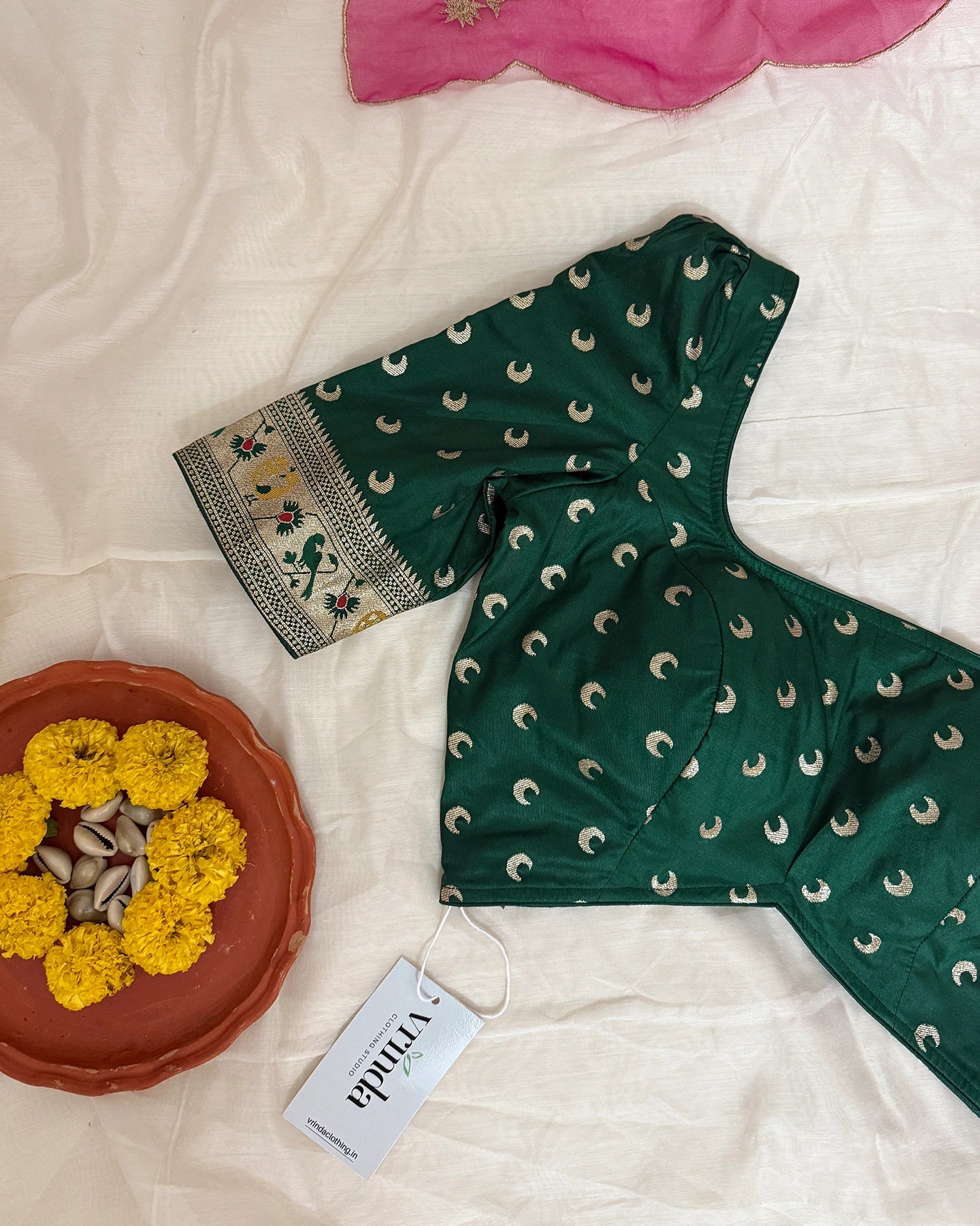 Paithani Green Blouse