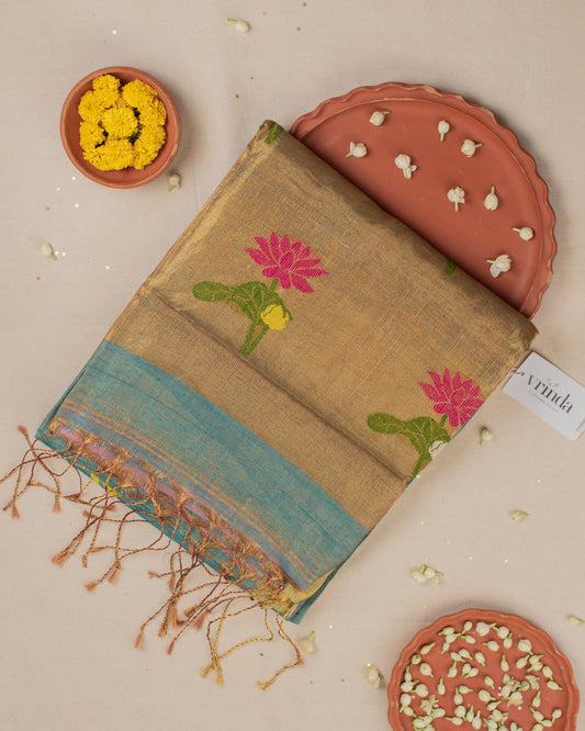 Rama Green Paithani Handwoven Saree