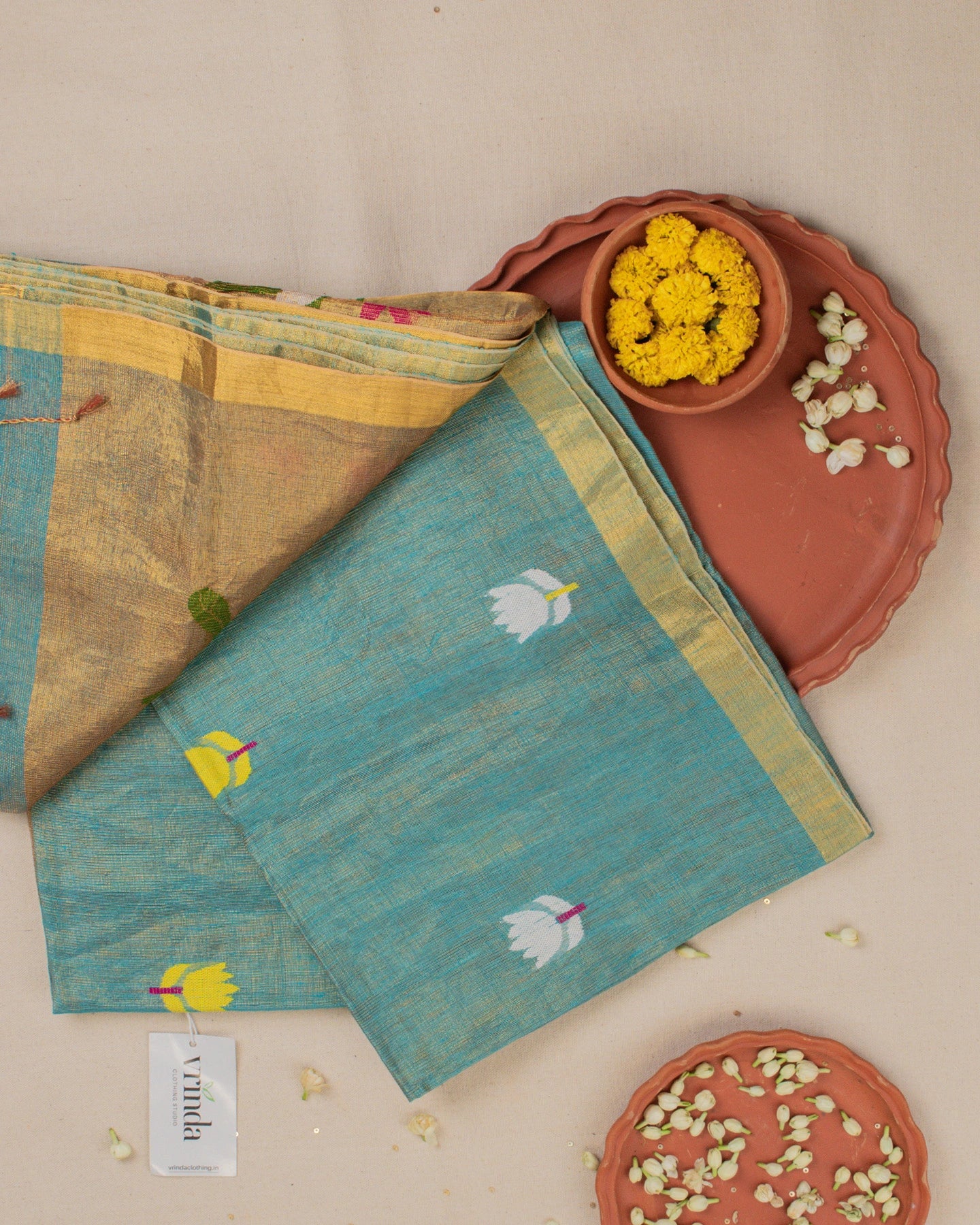 Rama Green Paithani Handwoven Saree
