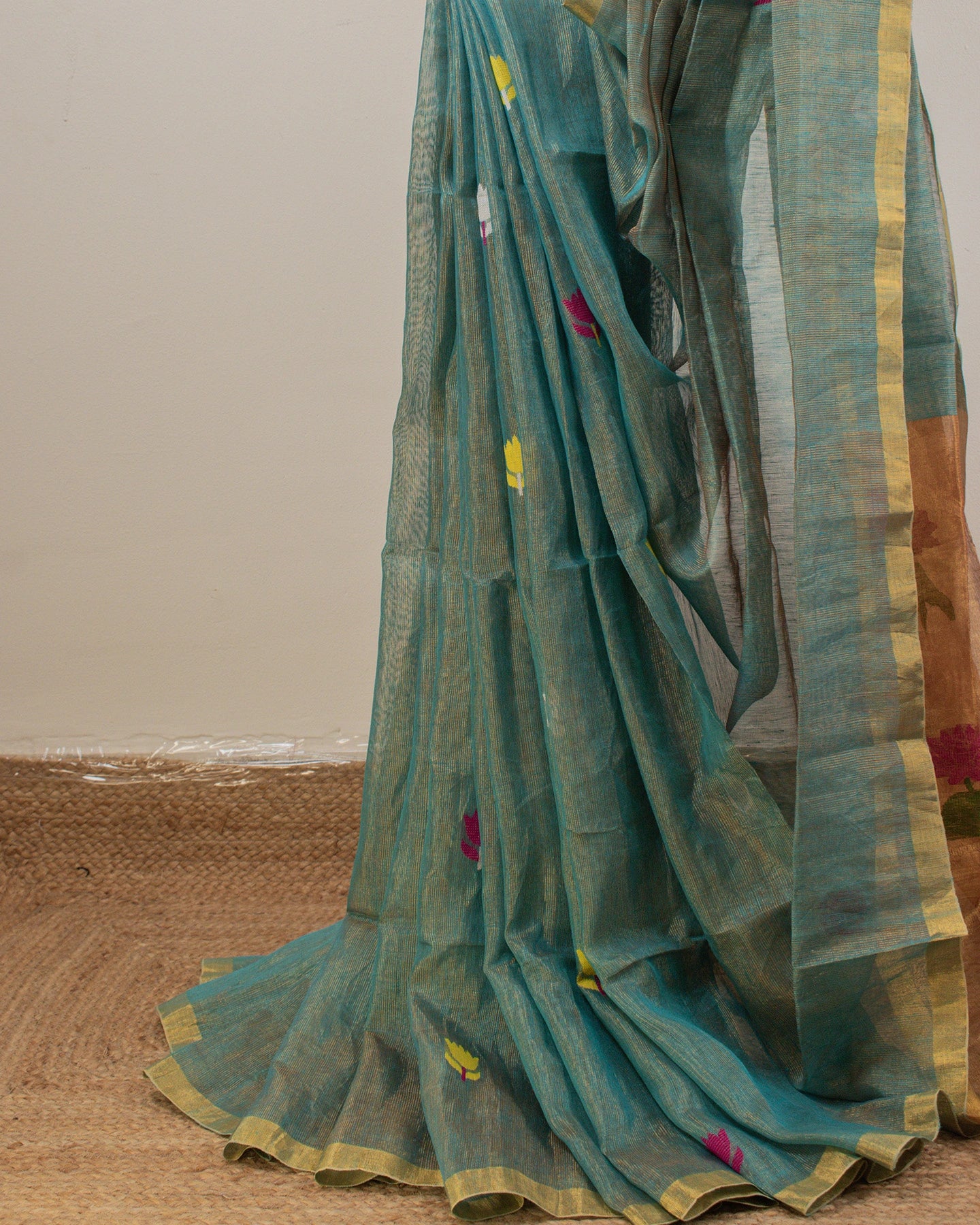 Rama Green Paithani Handwoven Saree