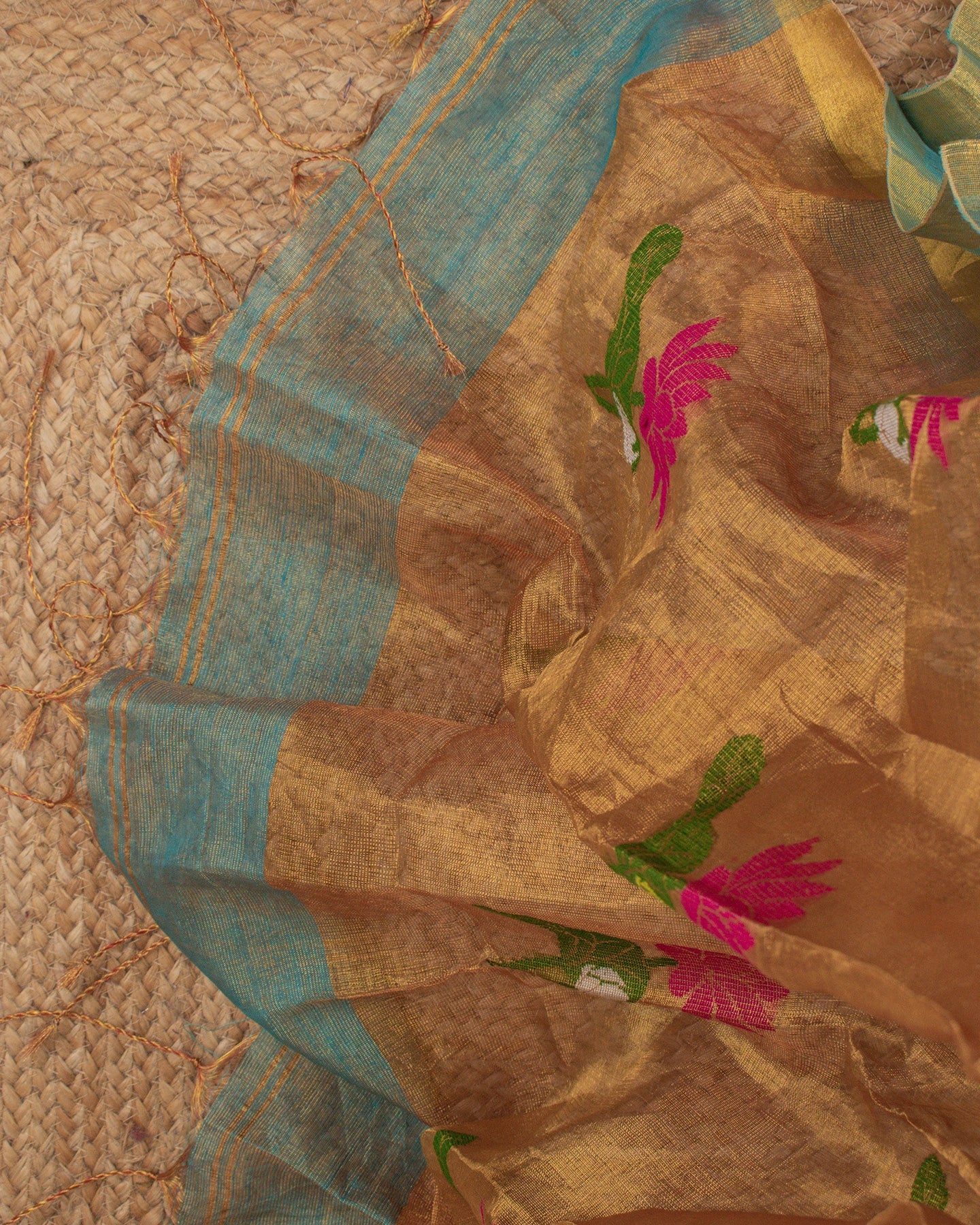 Rama Green Paithani Handwoven Saree