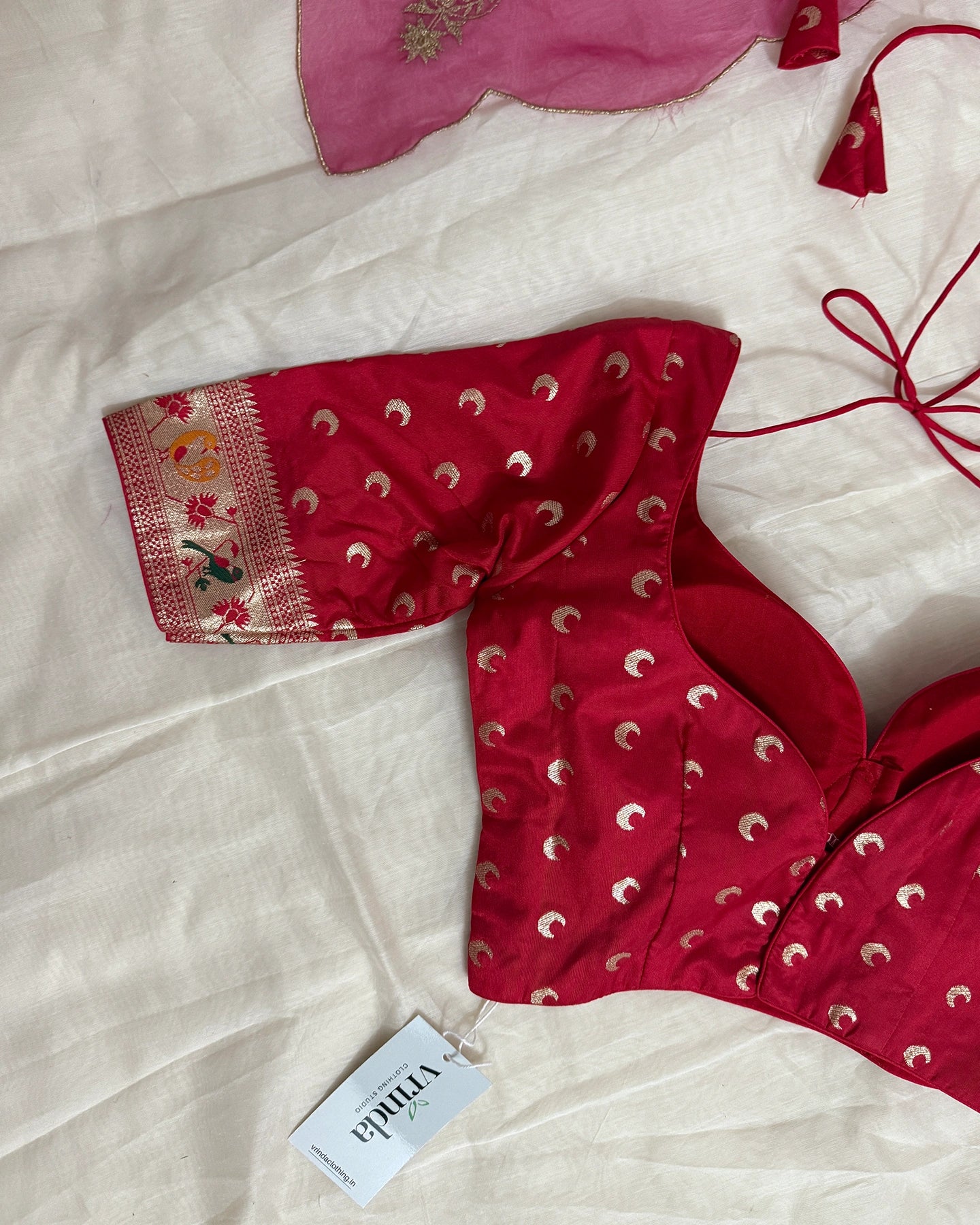 Paithani Red Blouse