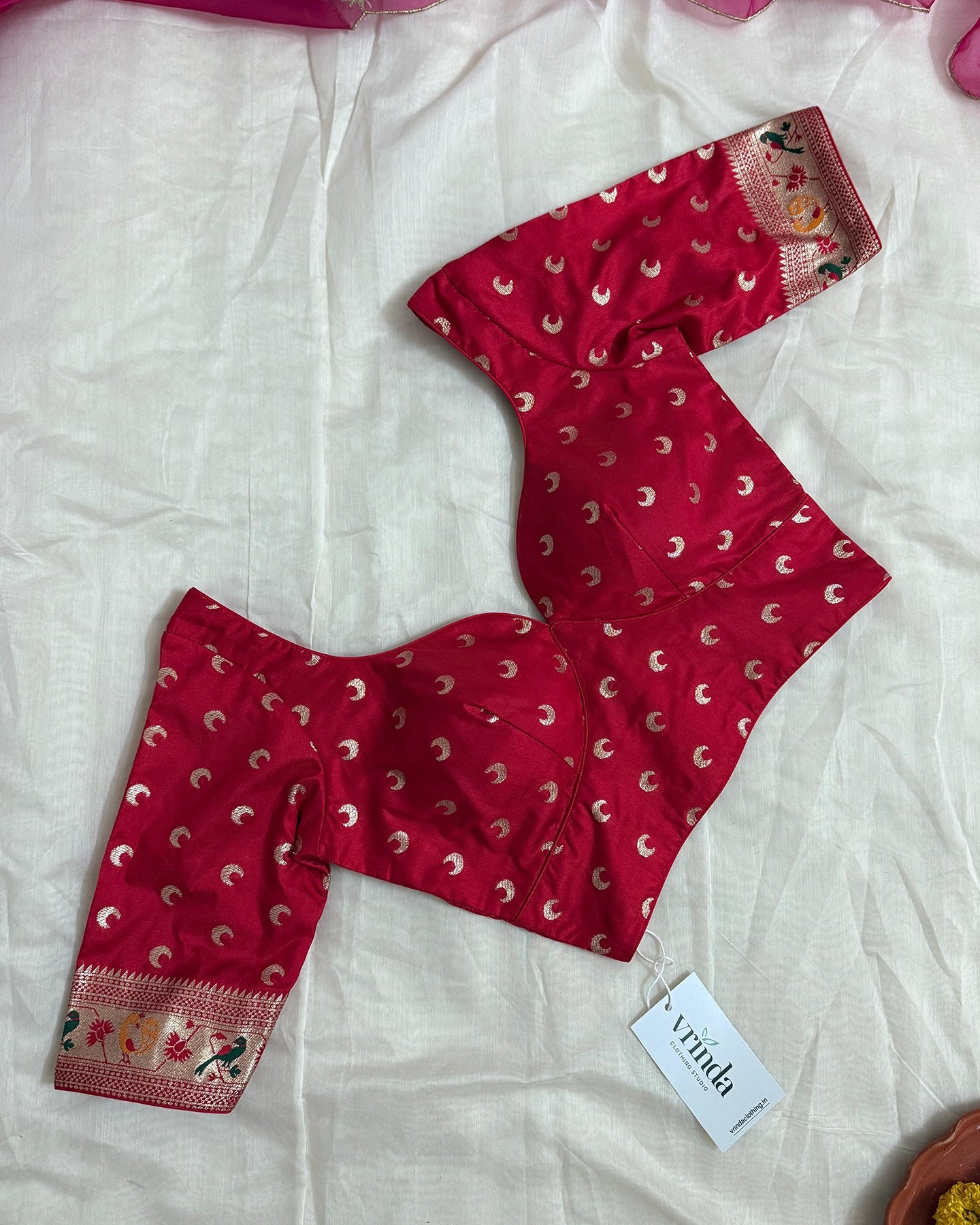 Paithani Red Blouse