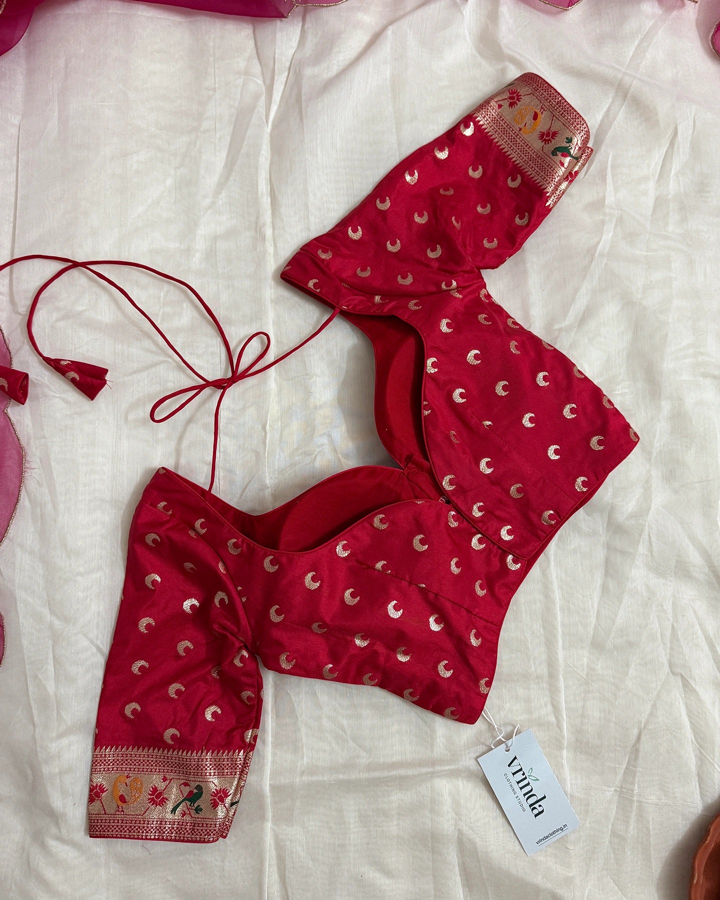Paithani Red Blouse