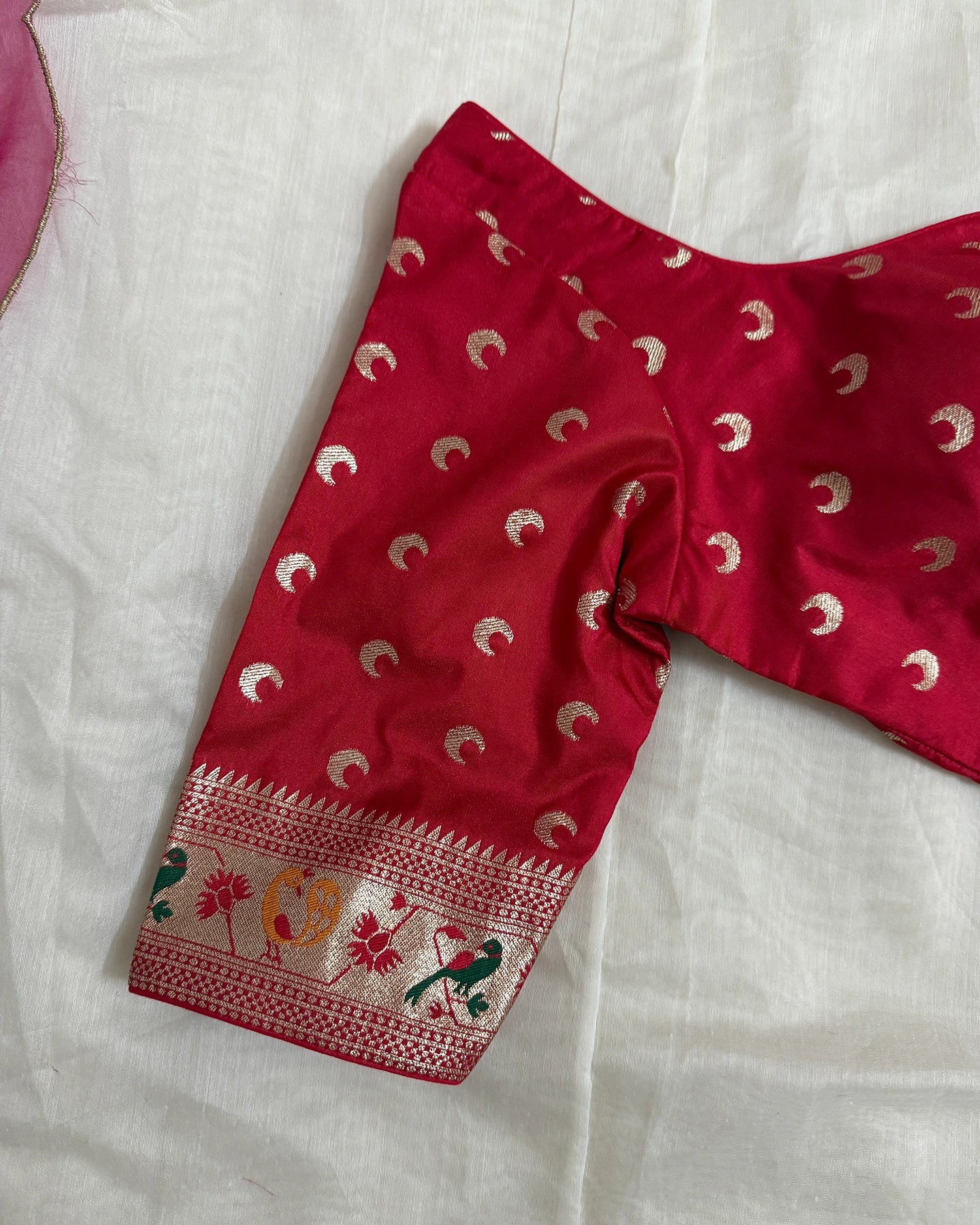 Paithani Red Blouse