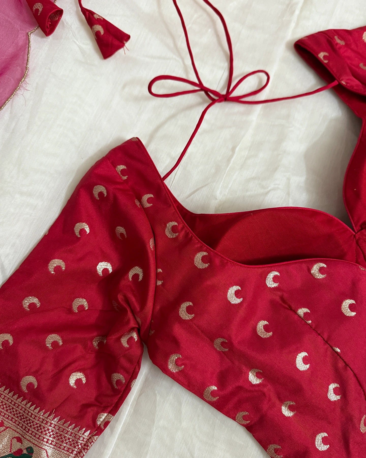 Paithani Red Blouse