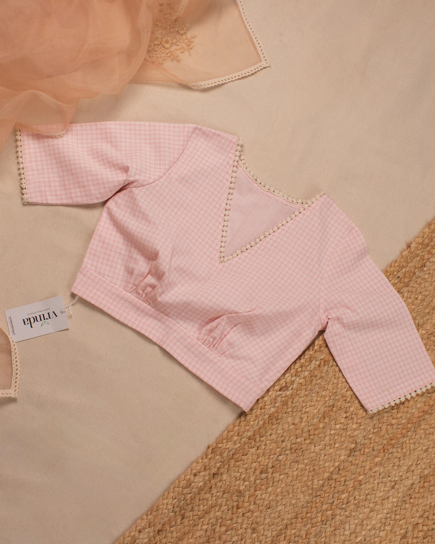 Pink Checks Blouse