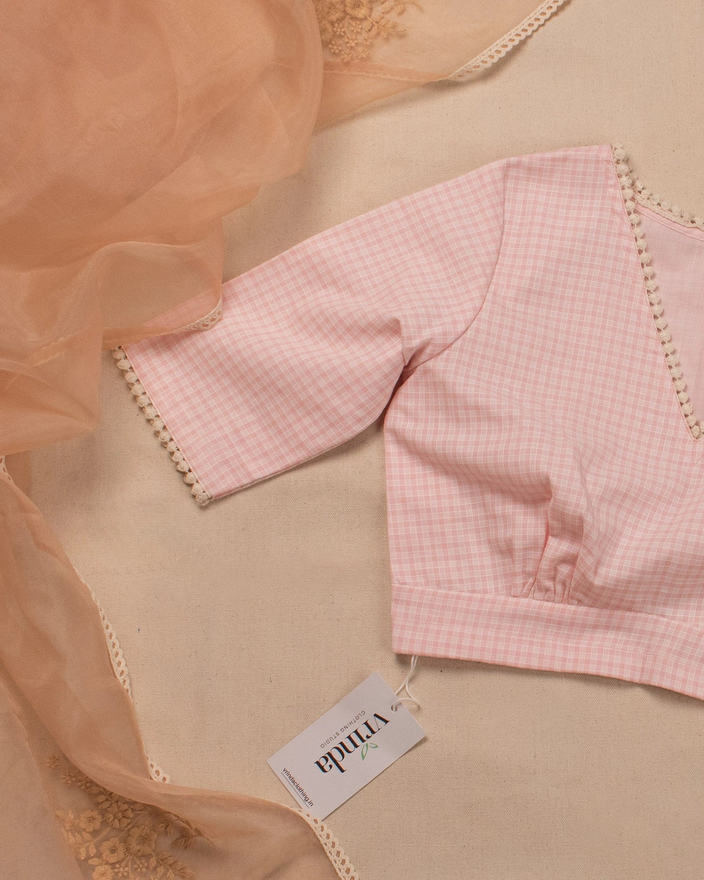 Pink Checks Blouse
