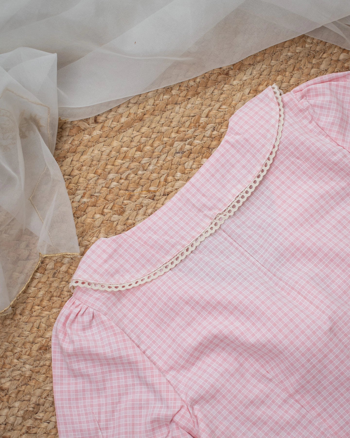 Peter Pink Checks Blouse