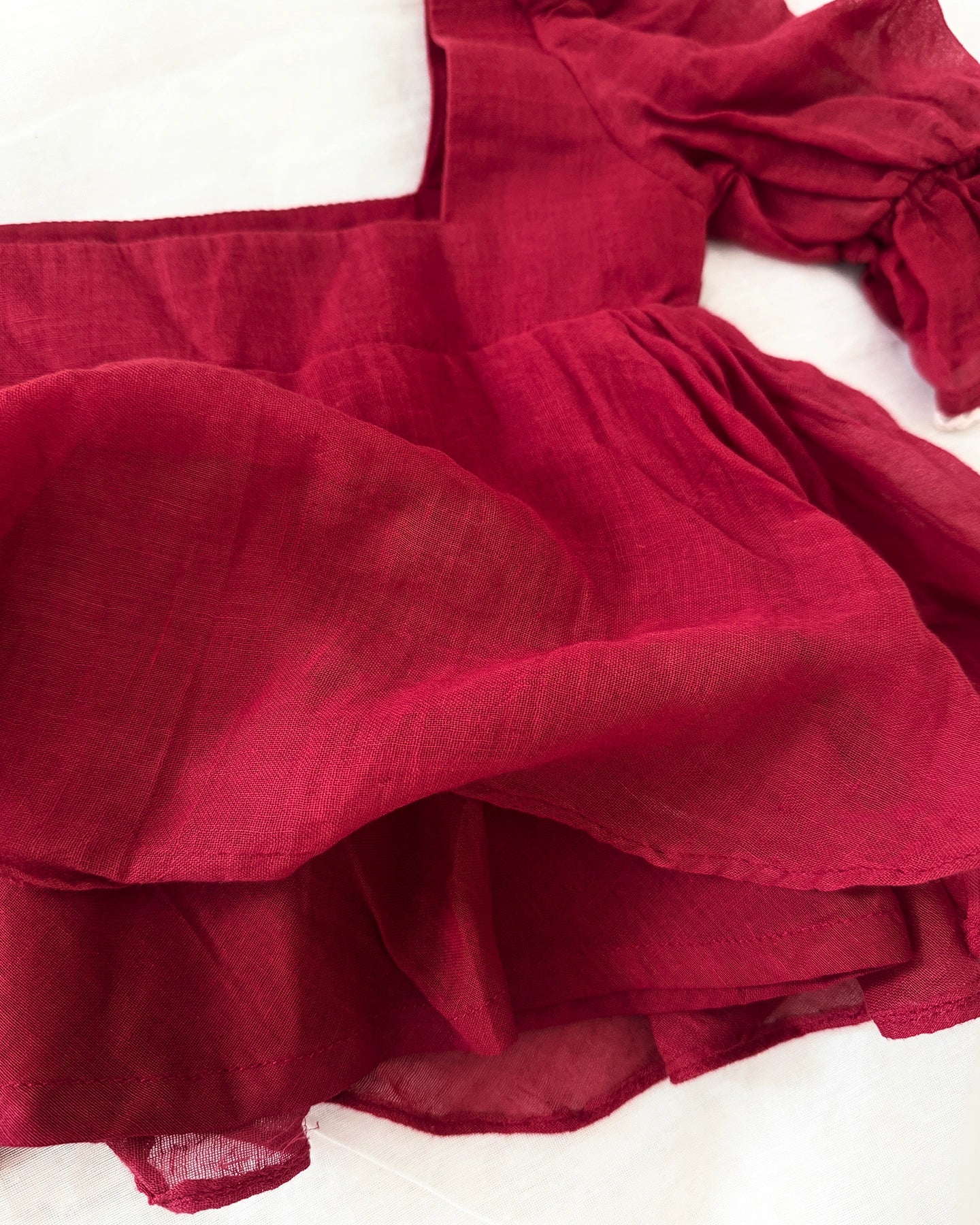 Paint It Red Embroidered Dress