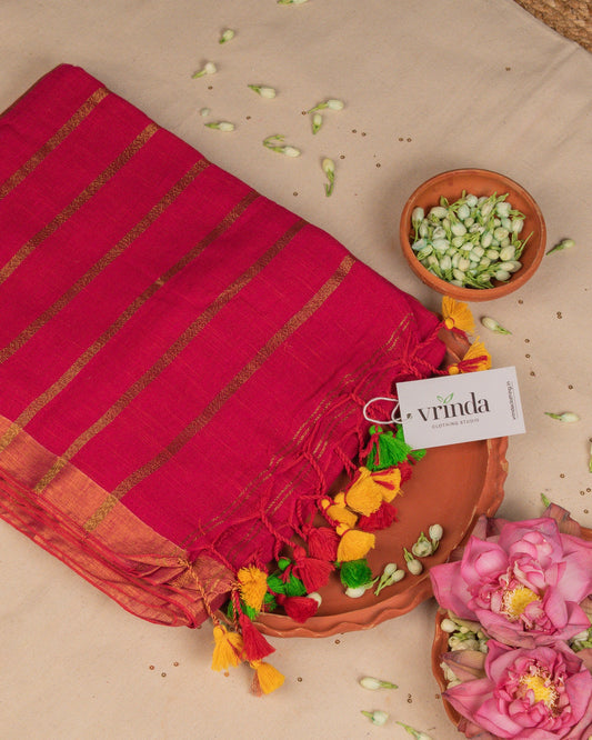 Sandhya Rani Handwoven Linen Saree