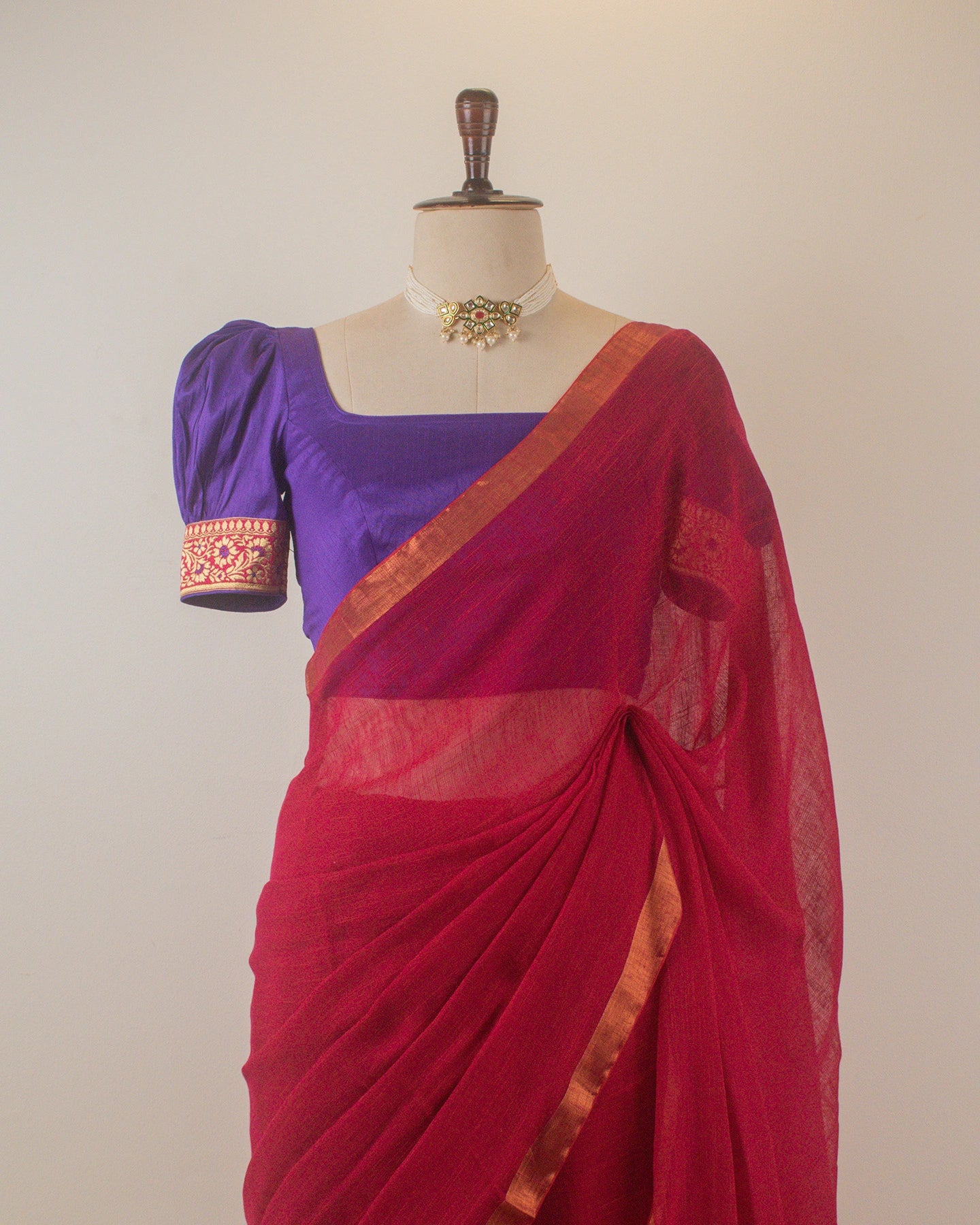 Sandhya Rani Handwoven Linen Saree