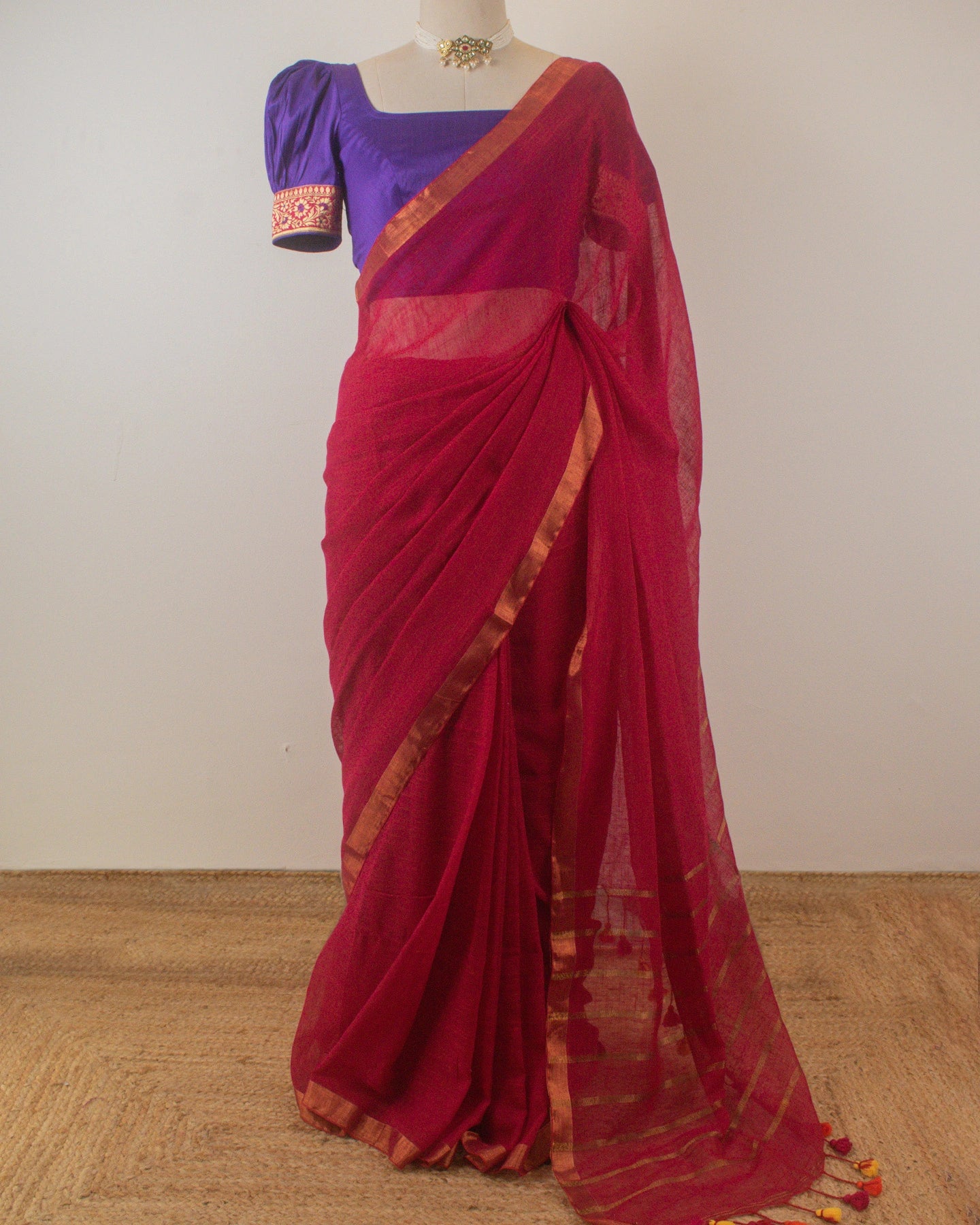 Sandhya Rani Handwoven Linen Saree