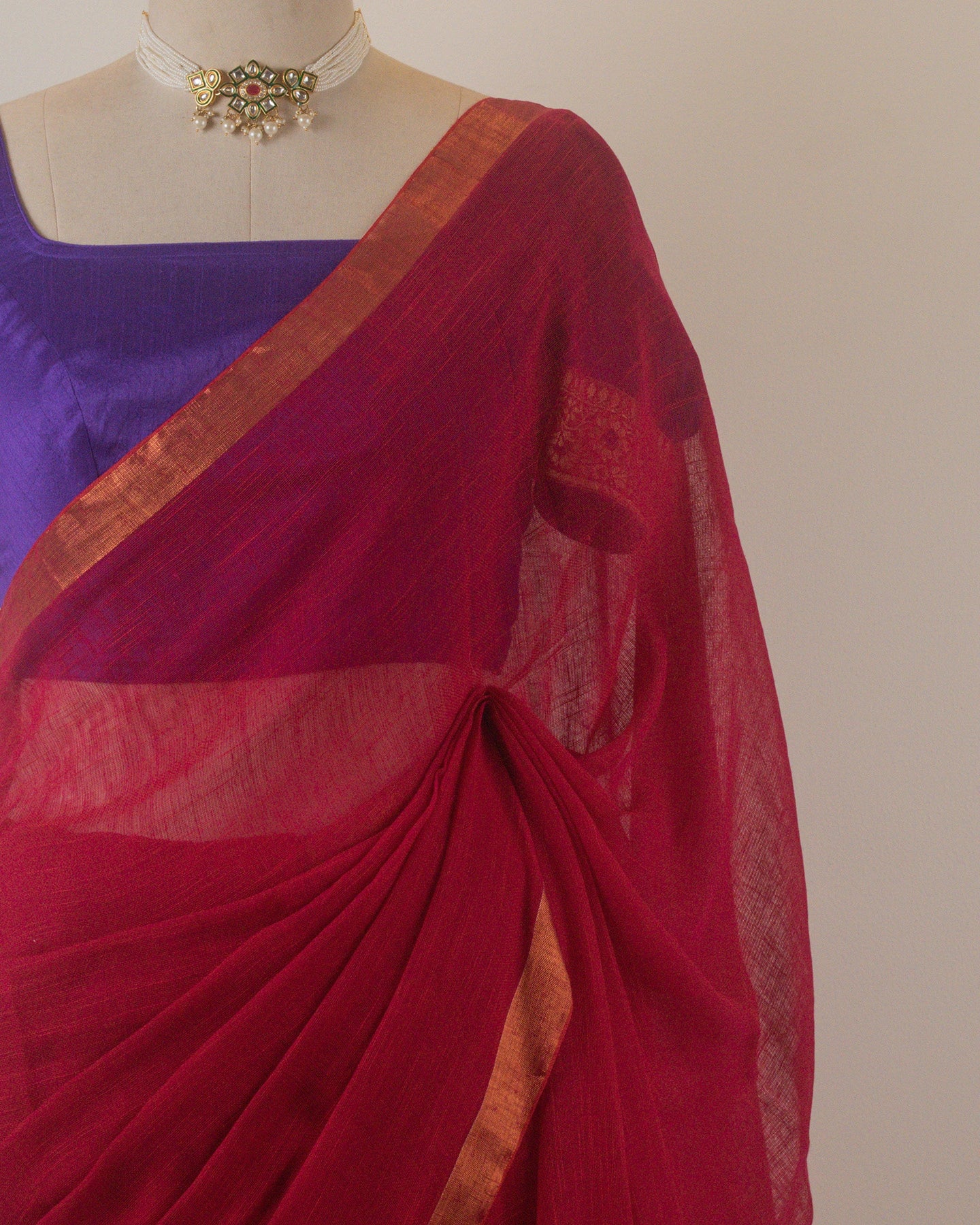 Sandhya Rani Handwoven Linen Saree