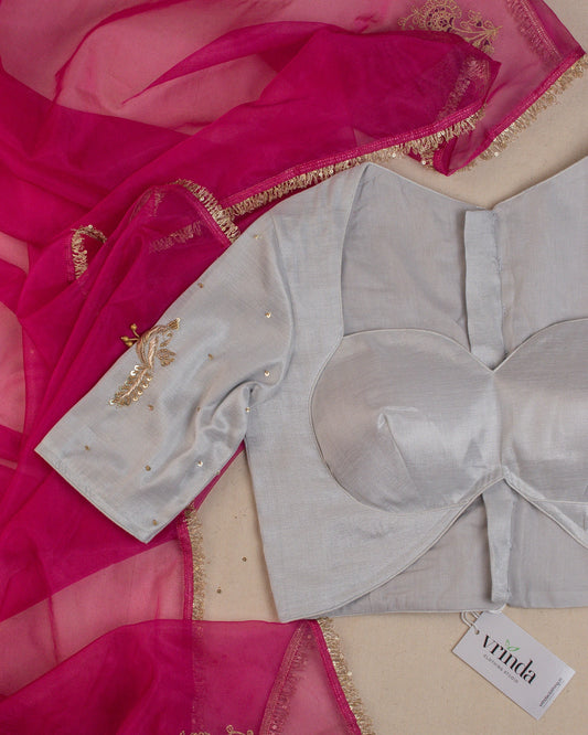 Sarang Silver Blouse