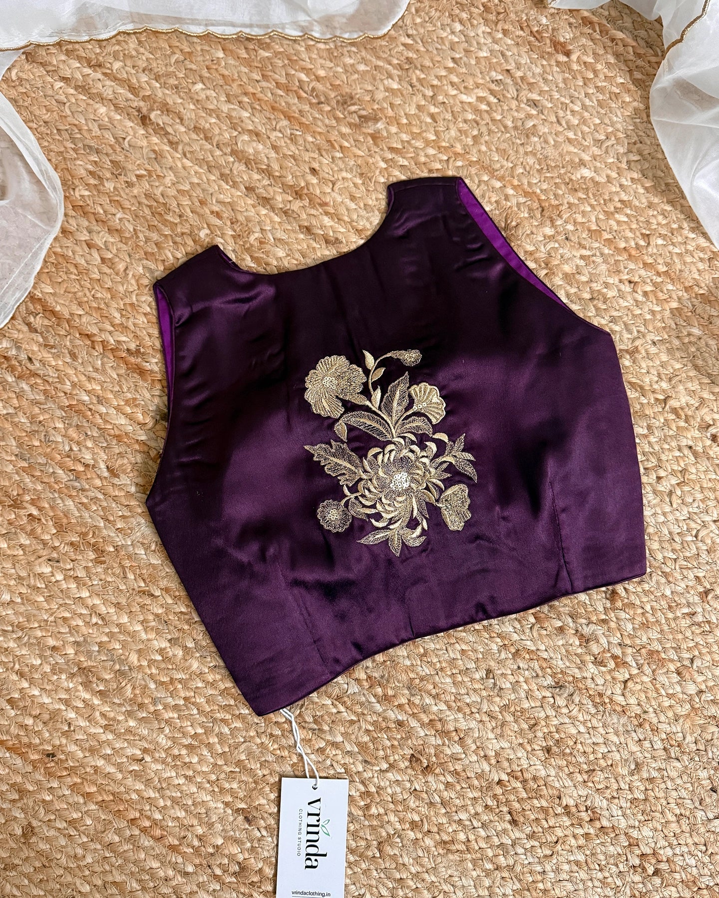Satin Amethyst Blouse