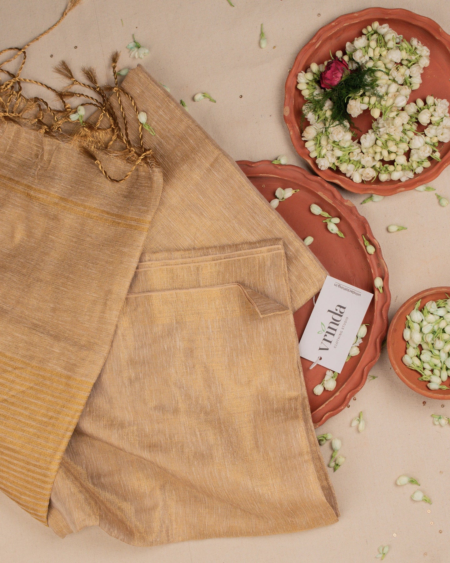 Swargini Gold Handwoven Saree