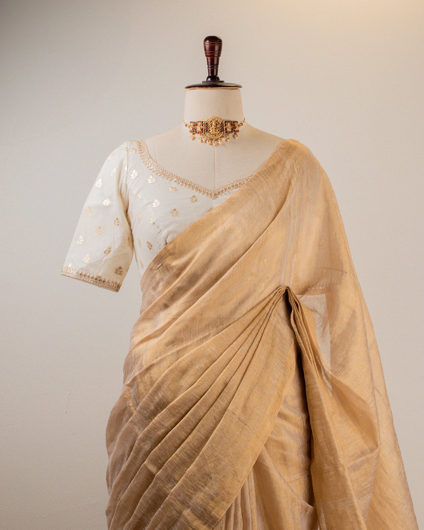 Swargini Gold Handwoven Saree