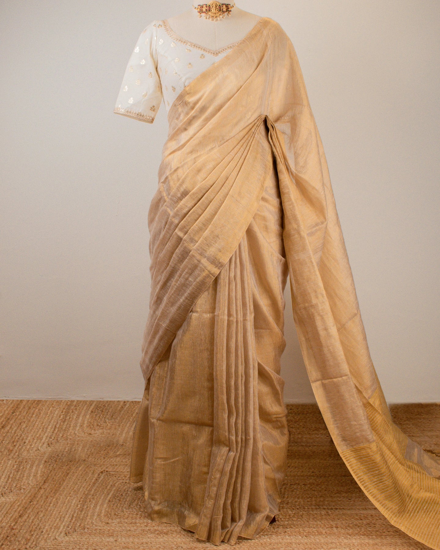 Swargini Gold Handwoven Saree