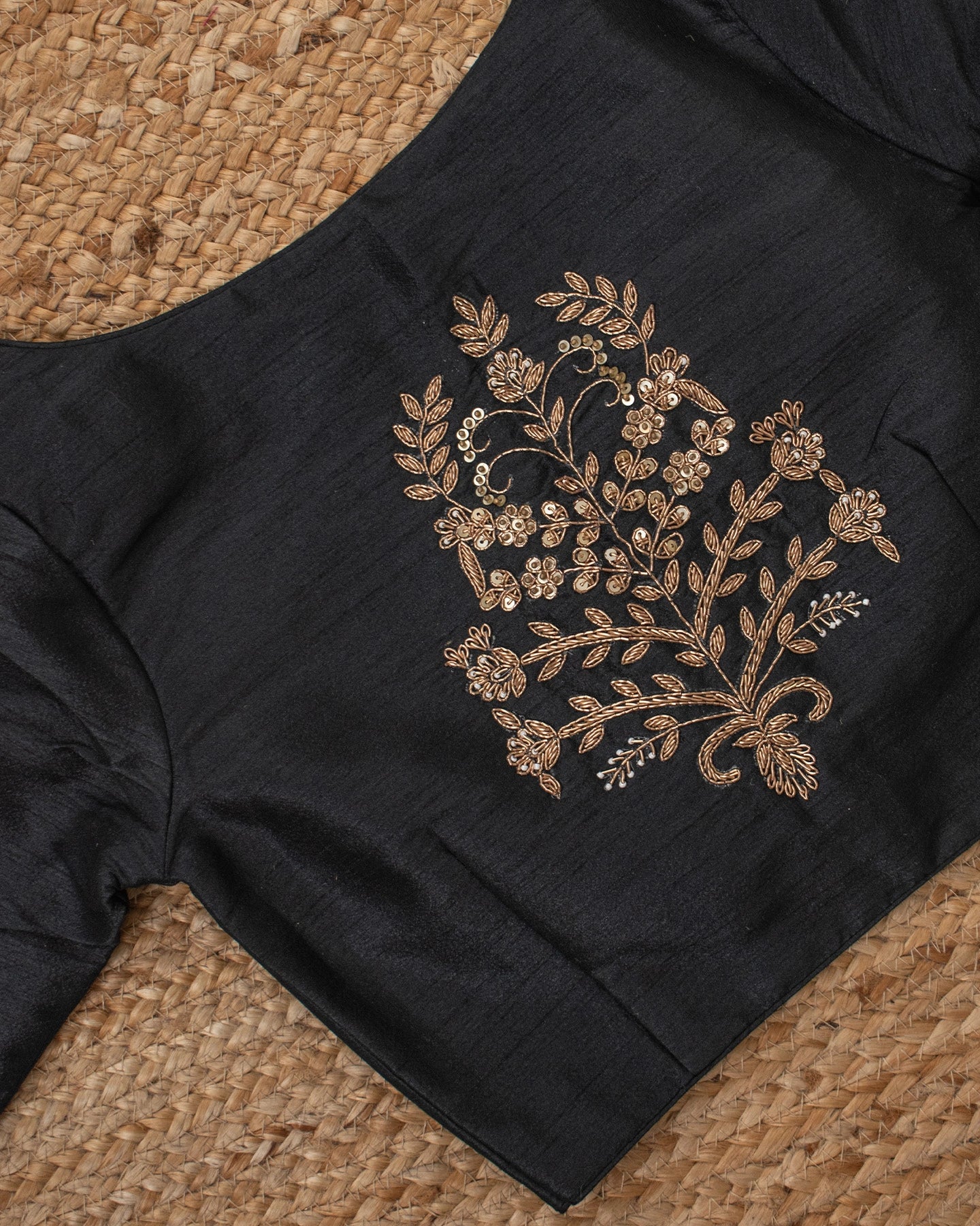 Tanjore Black Blouse