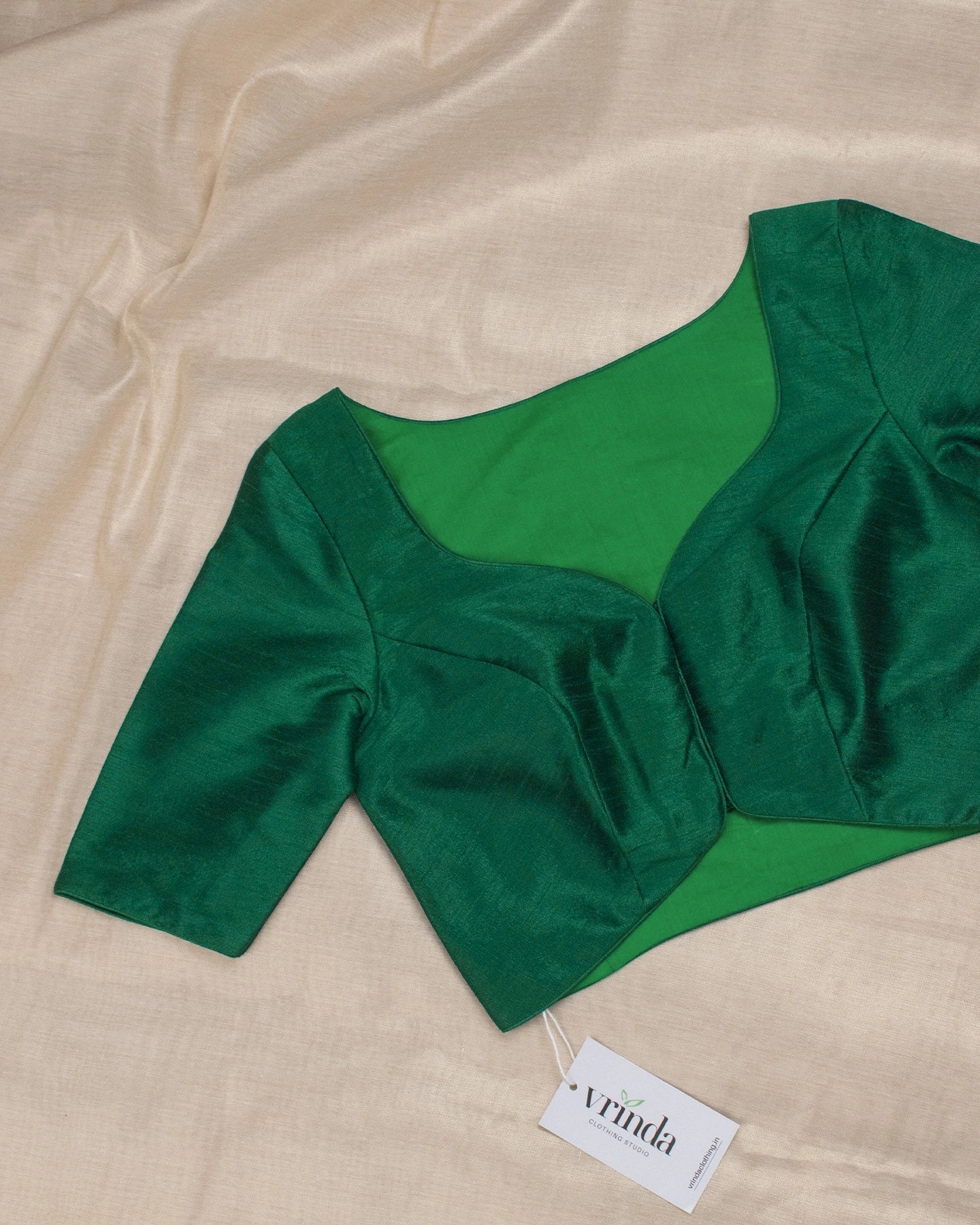 Tanjore Green Blouse
