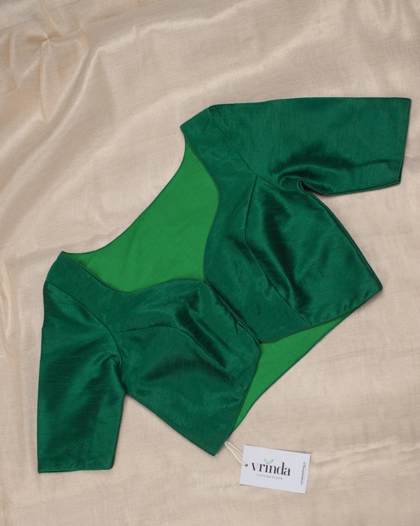 Tanjore Green Blouse