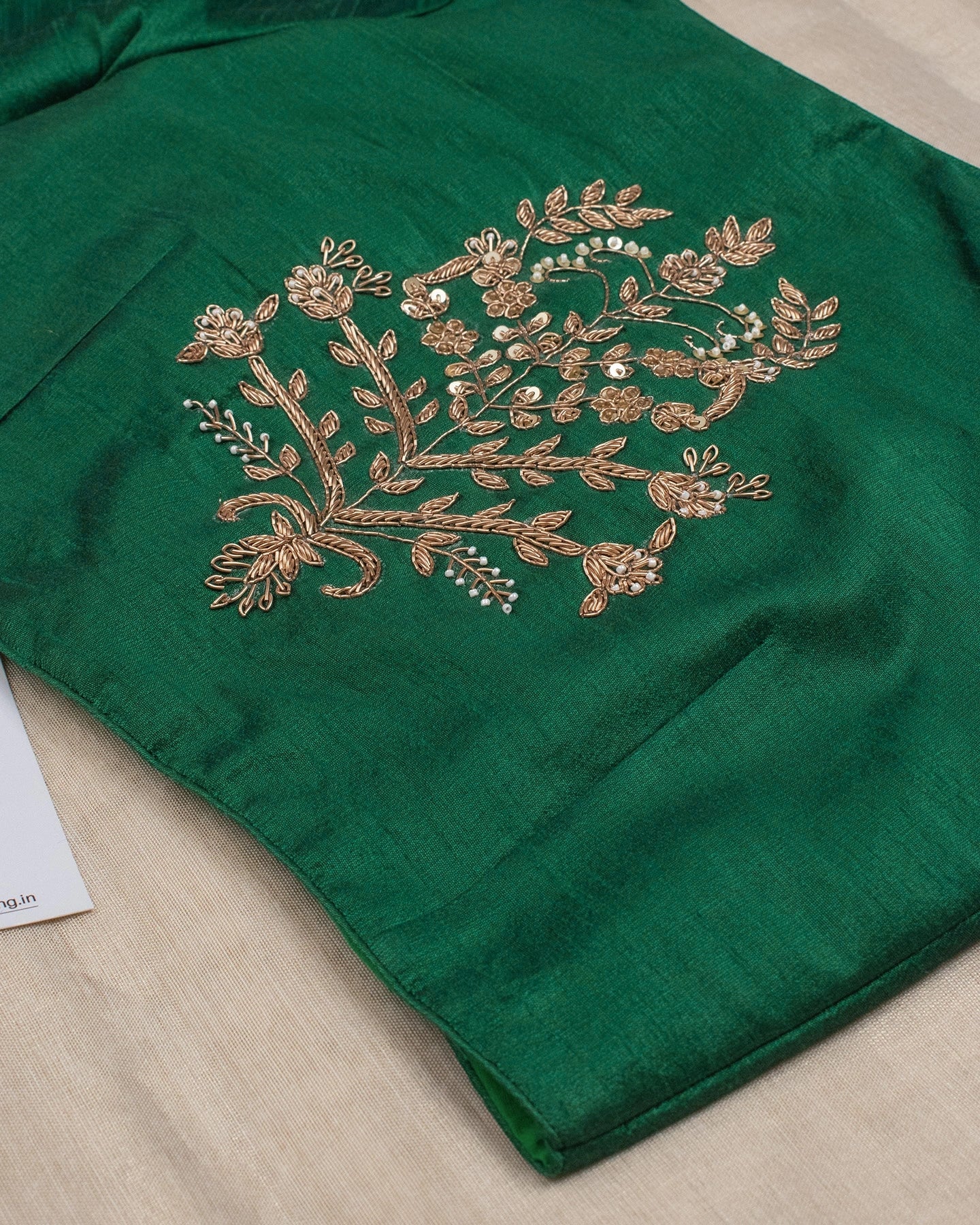 Tanjore Green Blouse