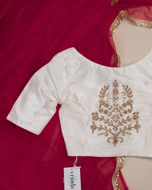Tanjore Ivory Blouse