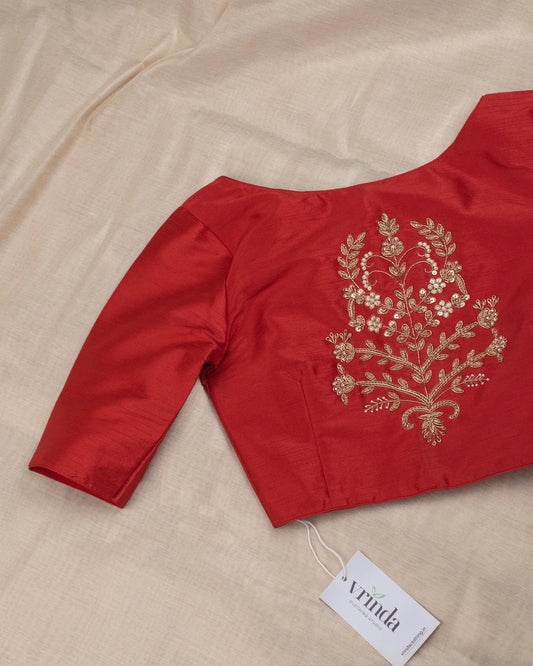 Tanjore Red Blouse