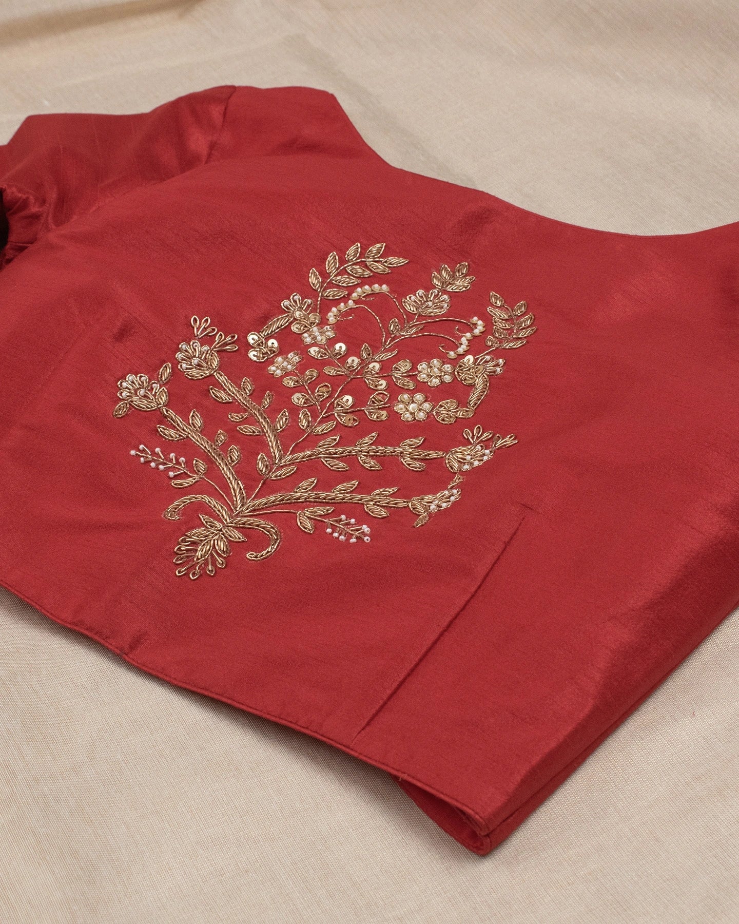 Tanjore Red Blouse