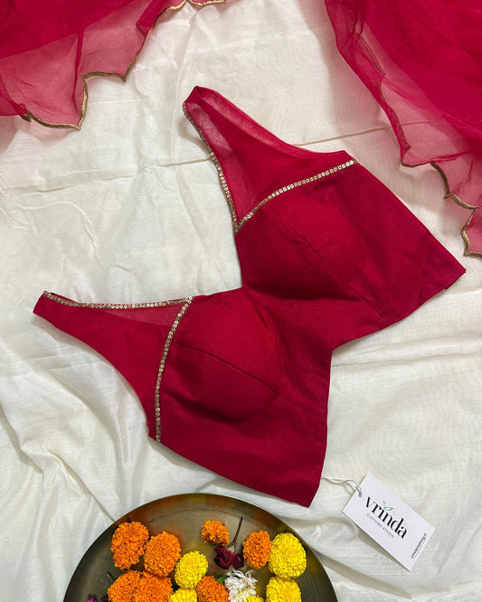 Tanuja Red Blouse