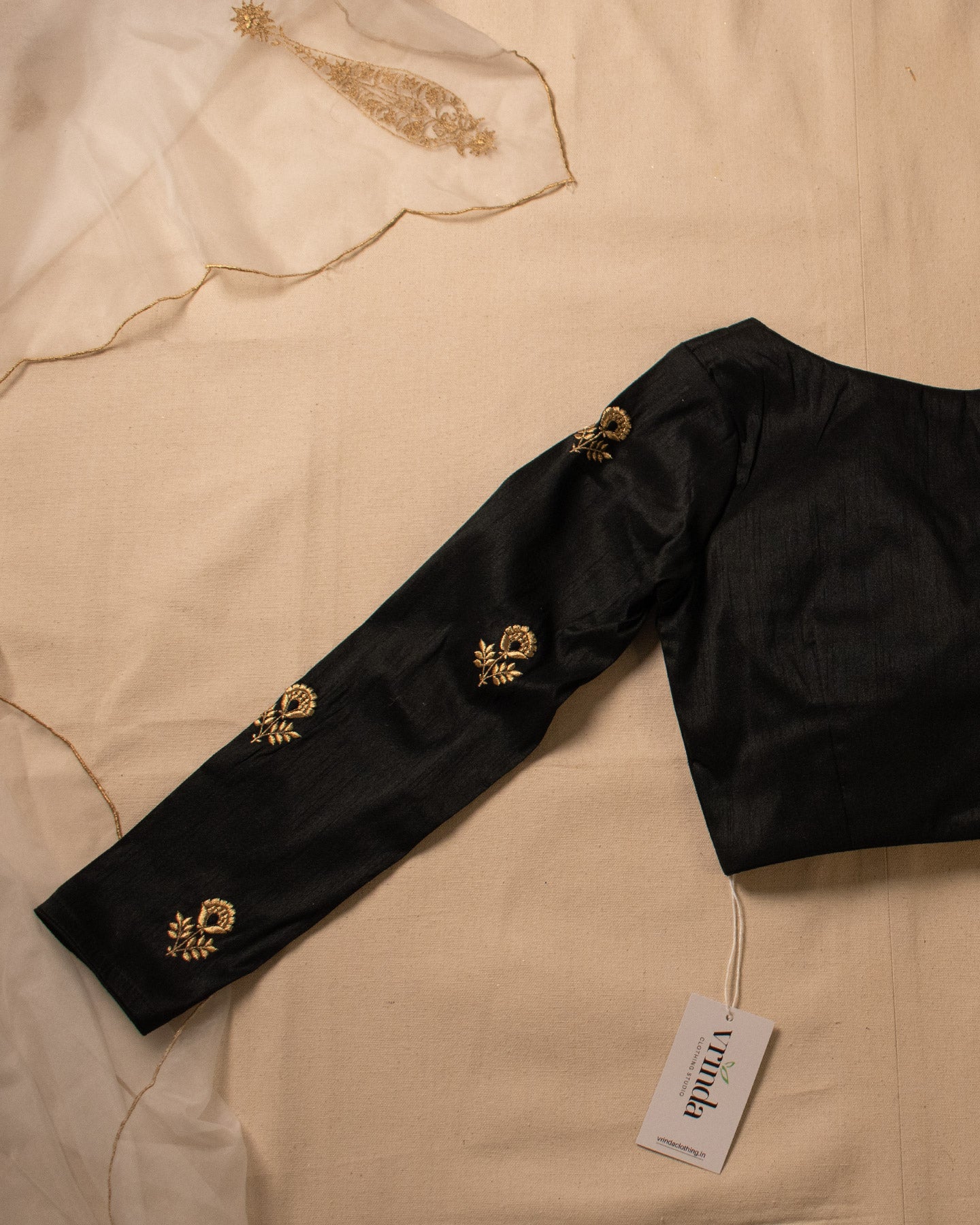 Gold Tulip Black Blouse