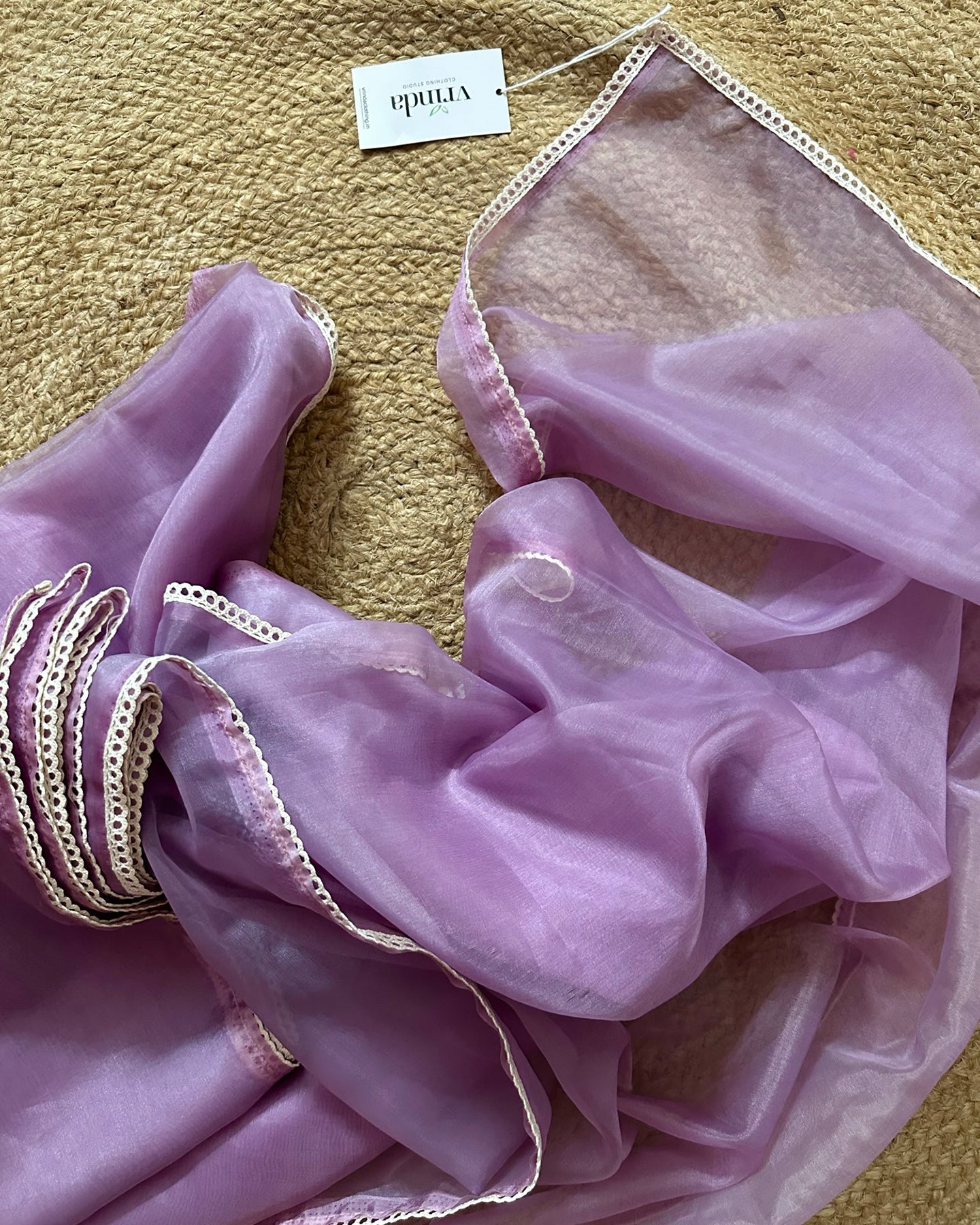 Lavender Sheer Saree – Vrinda Clothing