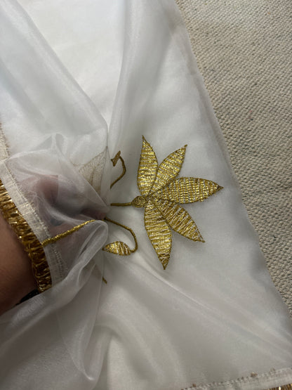 Sweta Padma Zari Saree