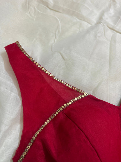 Tanuja Red Blouse