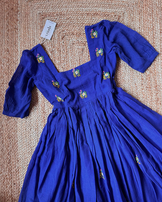 Blue Peonies Dress