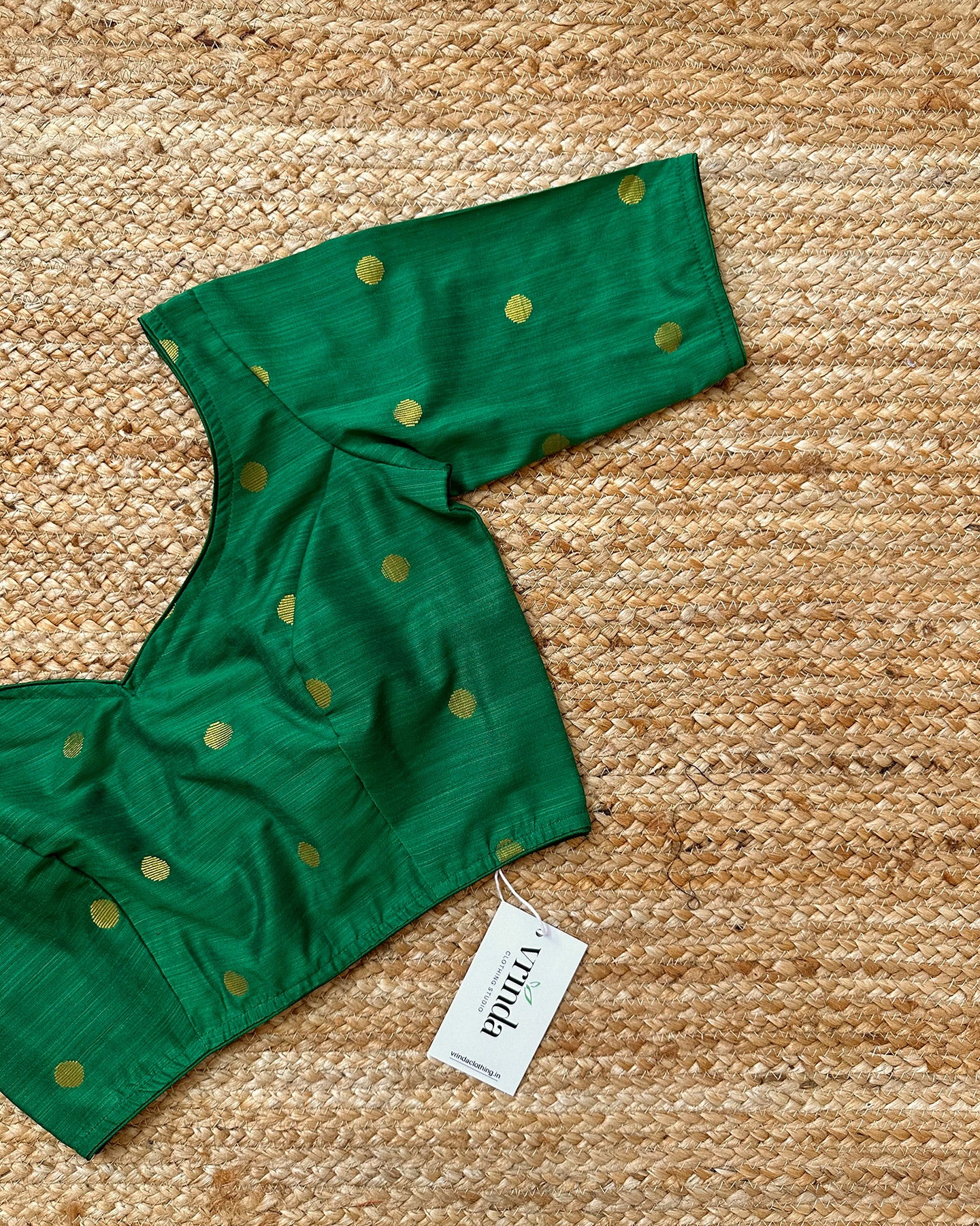 Gold Polka Emerald Blouse