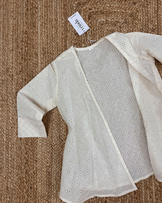 Ivory Chevron Shrug