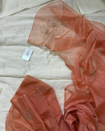 Tulip Peach Saree