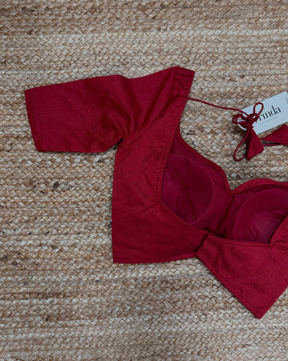 Red Sweetheart Blouse