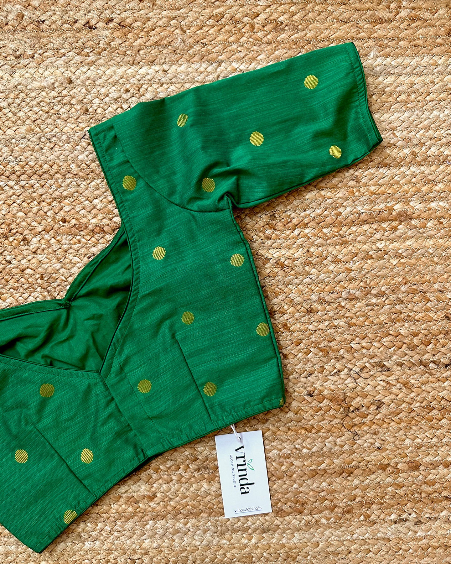 Gold Polka Emerald Blouse