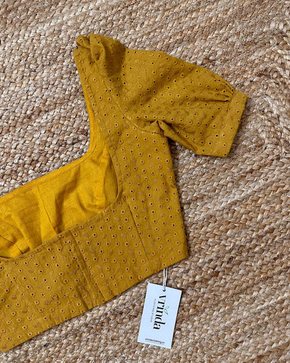 Mustard Square Blouse