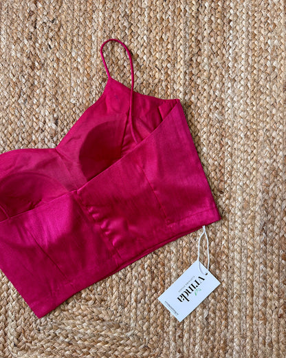 Fuchsia Strappy Blouse