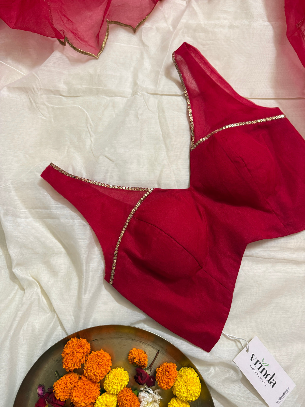 Tanuja Red Blouse