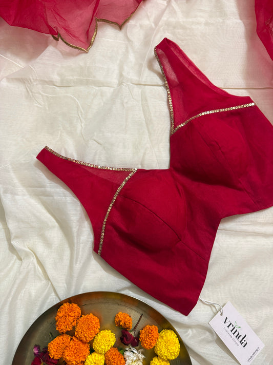 Tanuja Red Blouse