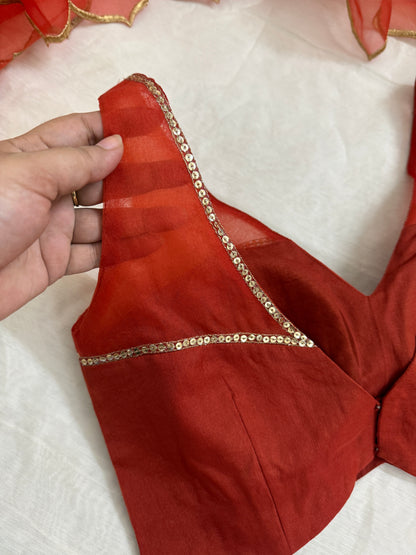Tanuja burnt orange Blouse