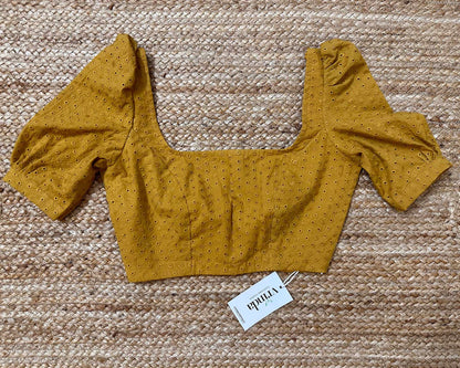 Mustard Square Blouse